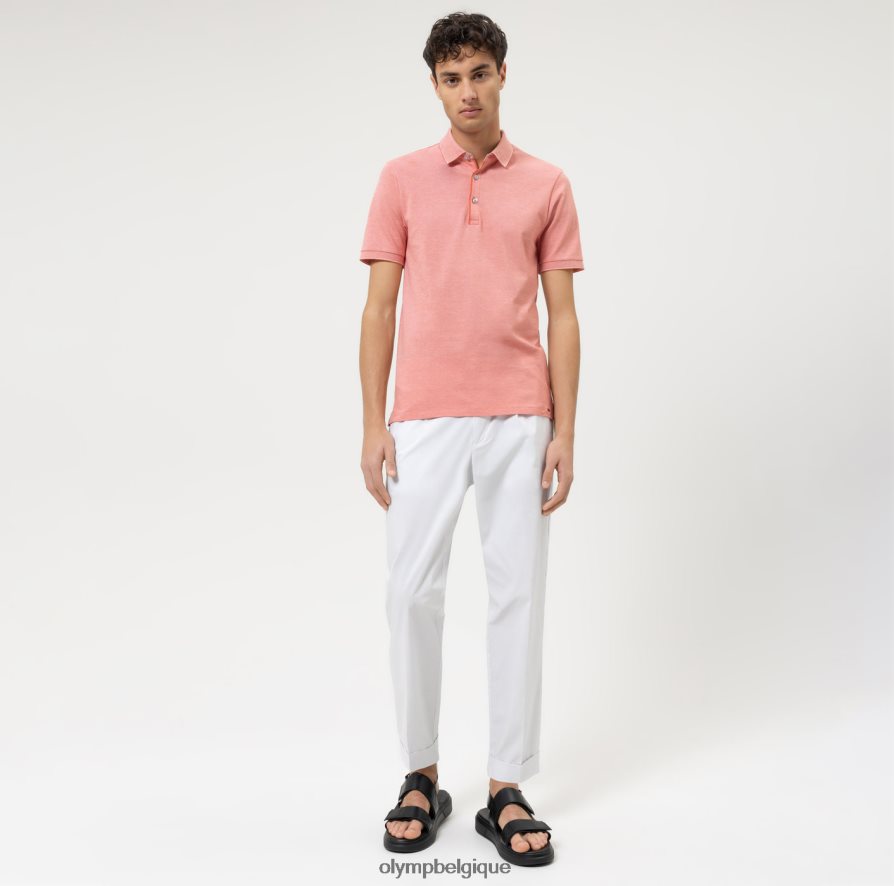 OLYMP FL8P6V2073 vêtements coupe corporelle décontractée niveau cinq, polo, sienne