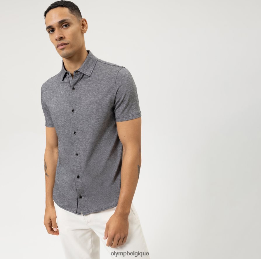 OLYMP FL8P6V2081 vêtements niveau cinq body fit décontracté, polo, noir