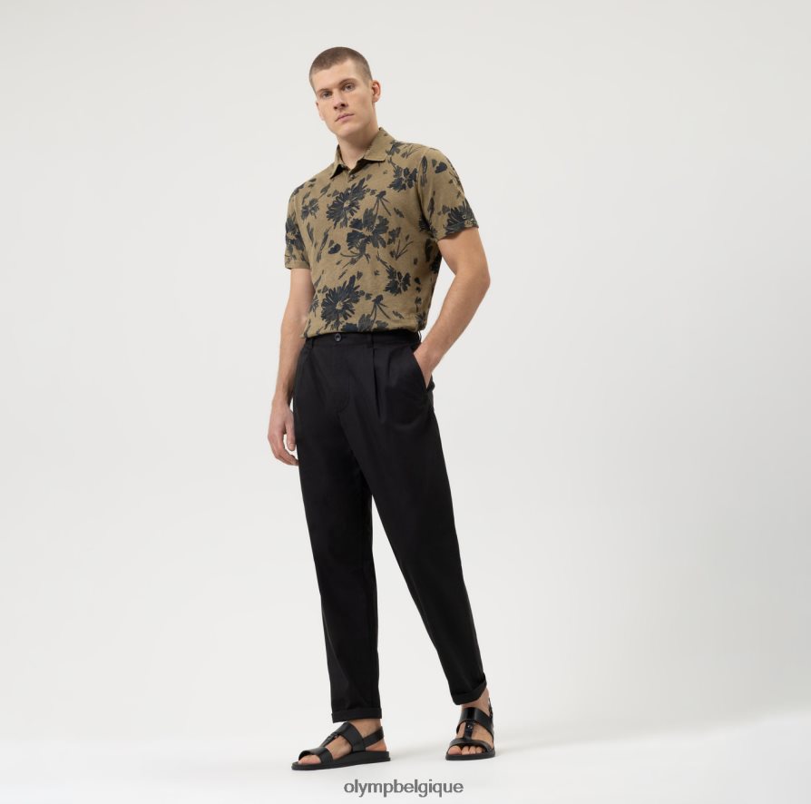 OLYMP FL8P6V2088 vêtements coupe moderne et décontractée, polo, kaki