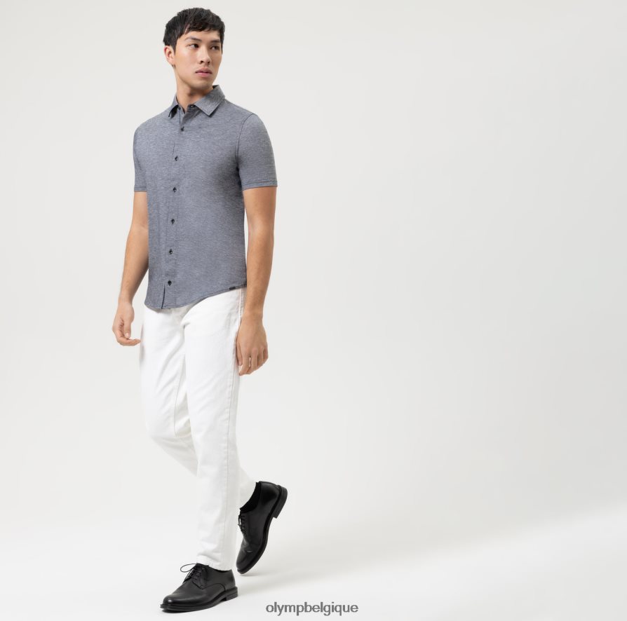 OLYMP FL8P6V2123 vêtements body fit décontracté niveau cinq, polo, marine