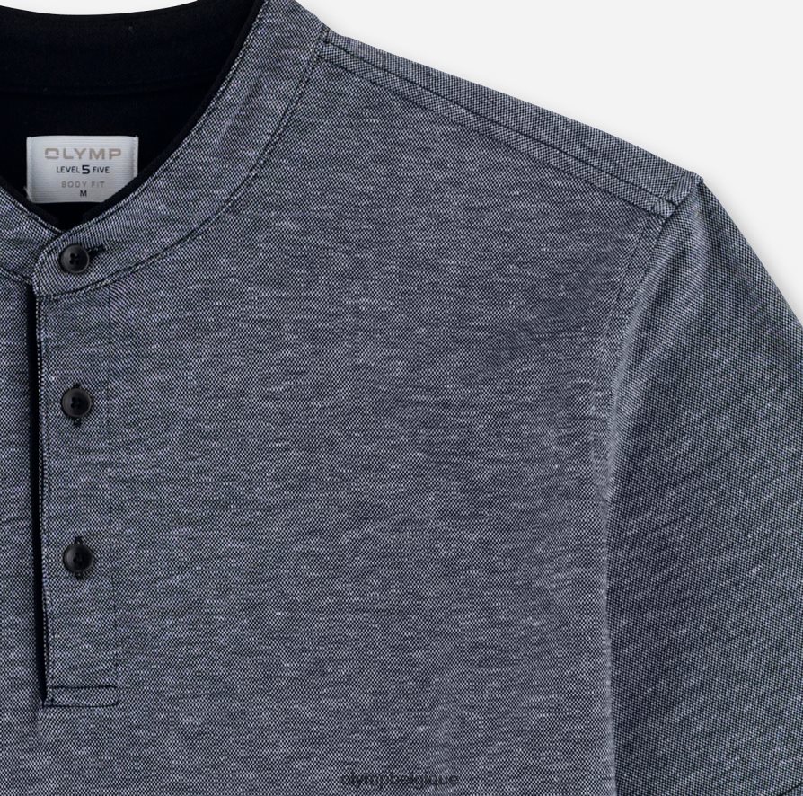 OLYMP FL8P6V2125 vêtements body fit décontracté niveau cinq, polo, marine