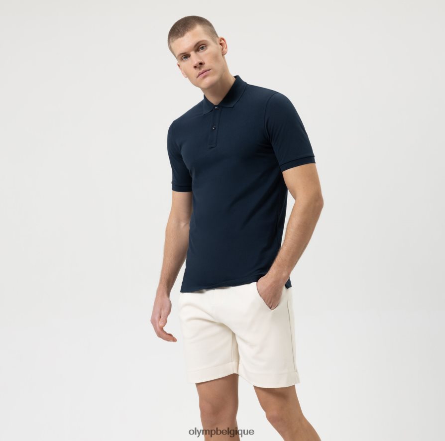 OLYMP FL8P6V2160 vêtements body fit décontracté niveau cinq, polo, marine