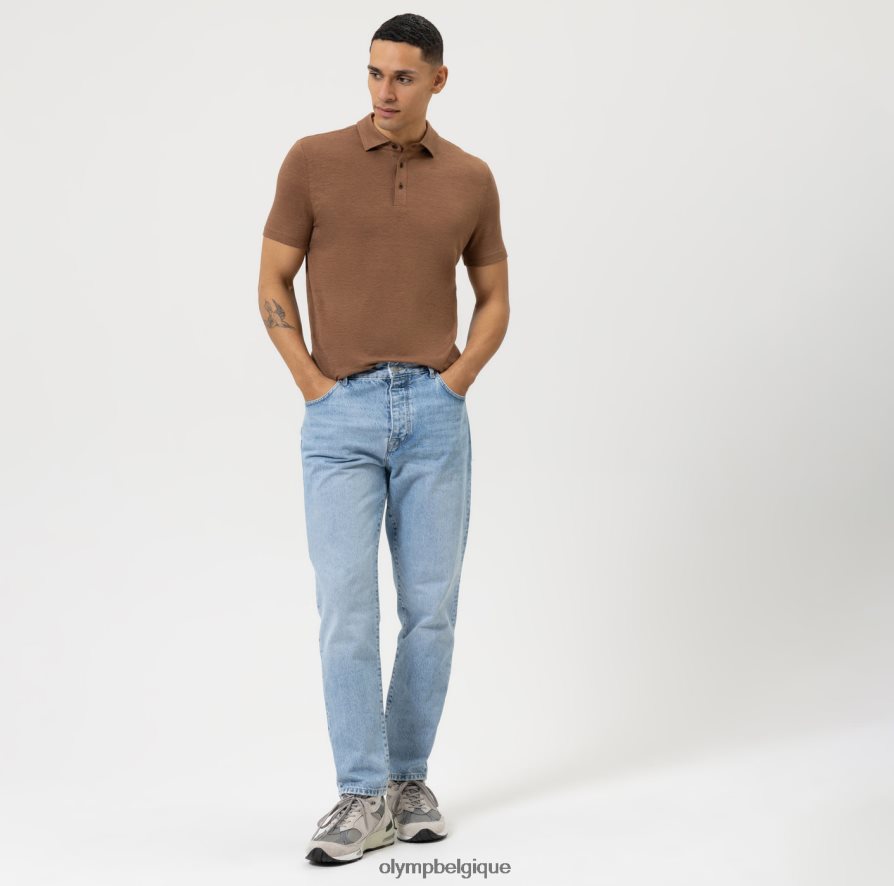 OLYMP FL8P6V2161 vêtements Level Five Casual Body Fit, polo, marron