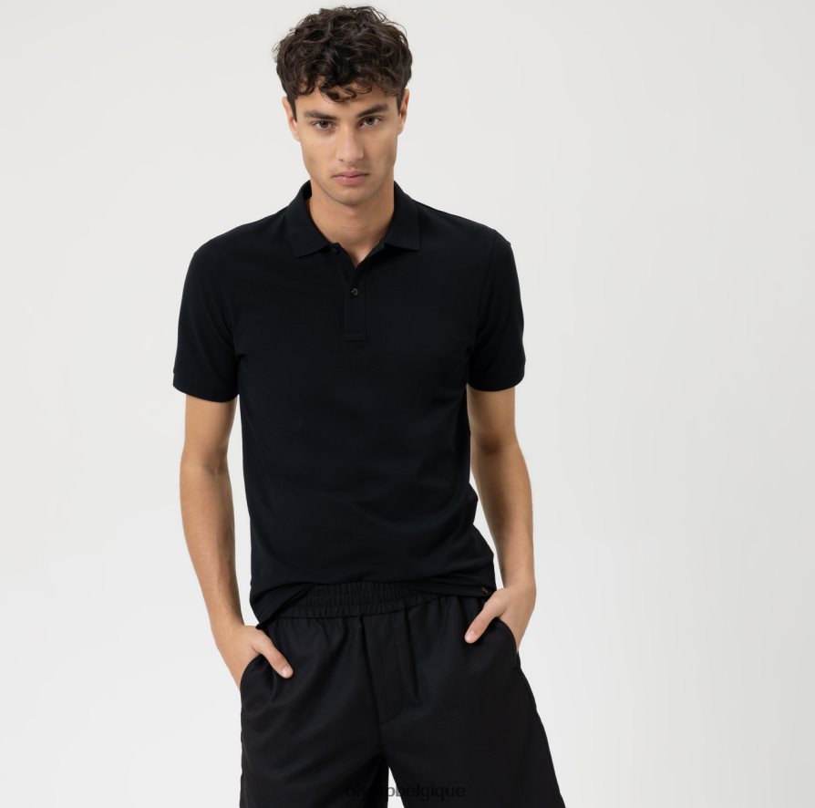 OLYMP FL8P6V2164 vêtements niveau cinq body fit décontracté, polo, noir