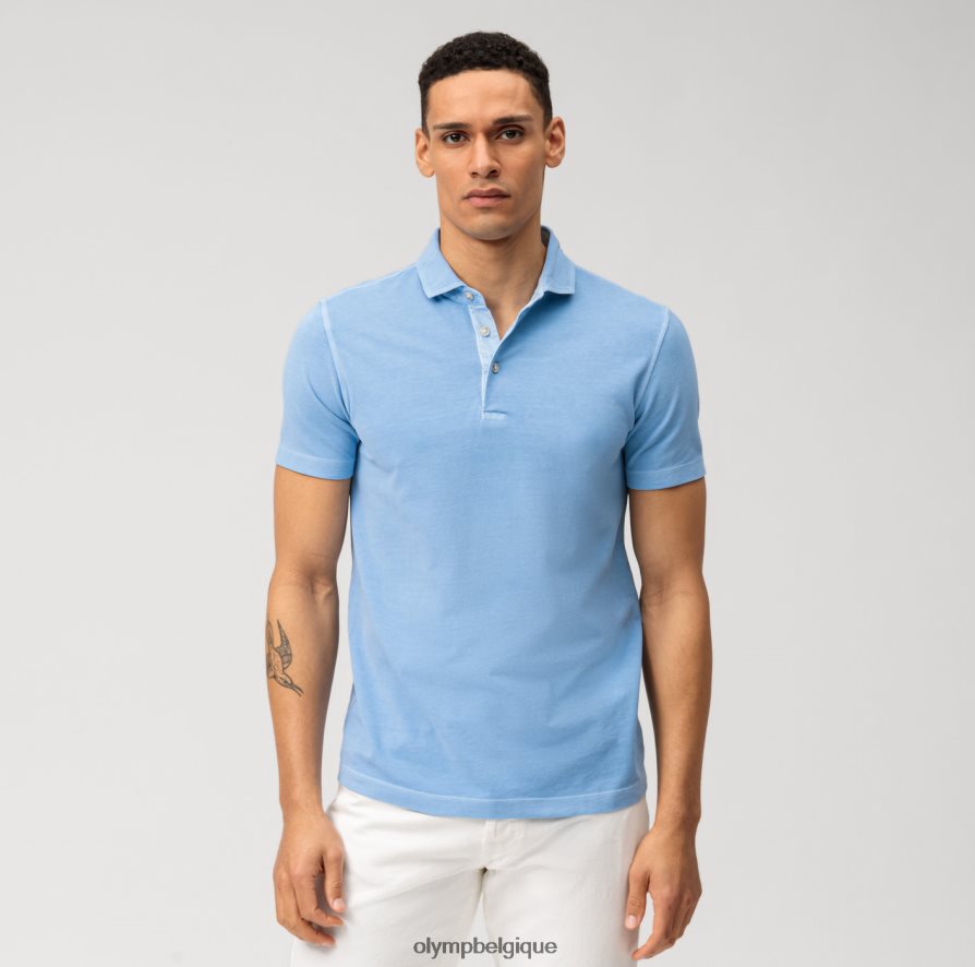 OLYMP FL8P6V2168 vêtements Level Five Casual Body Fit, polo, bleu clair