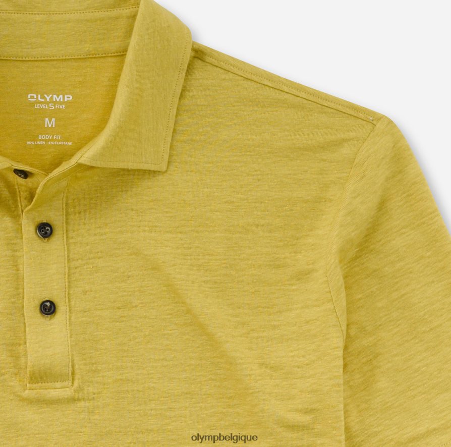 OLYMP FL8P6V2180 vêtements niveau cinq, coupe corporelle décontractée, polo, laiton