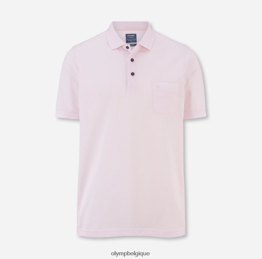 OLYMP FL8P6V2181 vêtements coupe moderne et décontractée, polo, rose clair