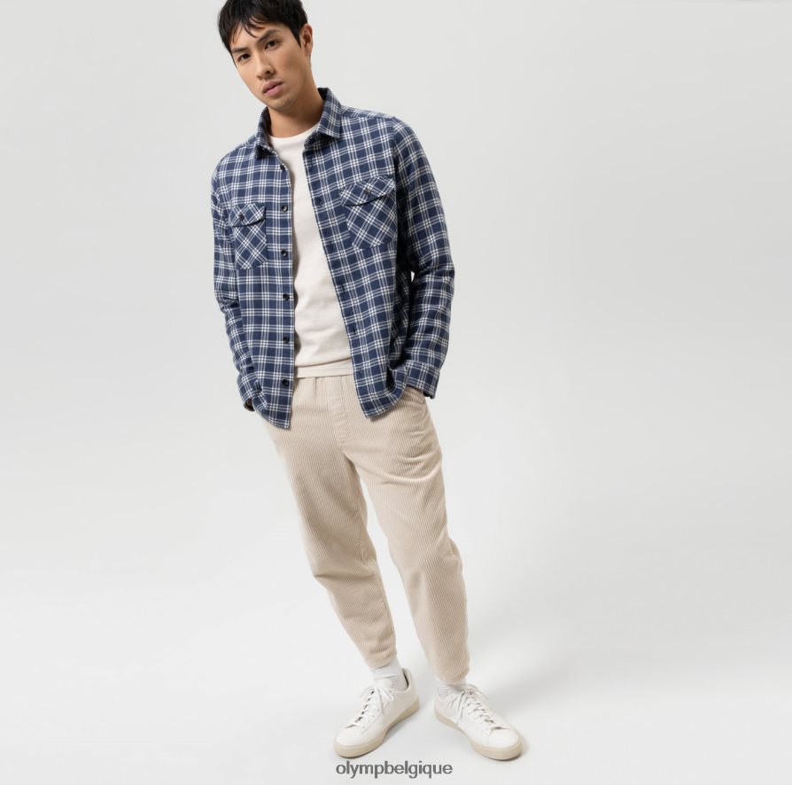 OLYMP FL8P6V1955 vêtements surchemise décontractée, chemise décontractée, kent, marine