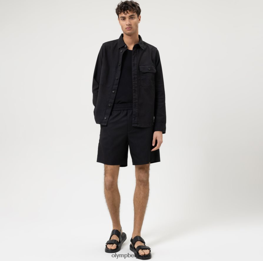 OLYMP FL8P6V1958 vêtements surchemise décontractée intelligente de niveau cinq, chemise décontractée, noir