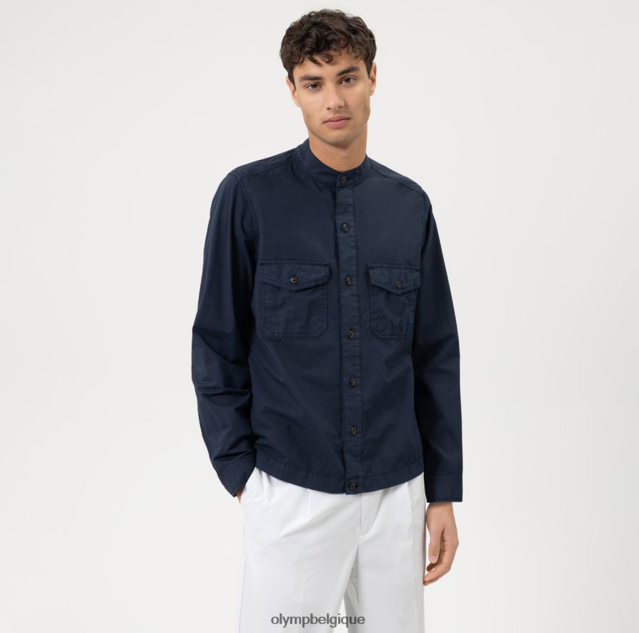 OLYMP FL8P6V1962 vêtements surchemise décontractée intelligente de niveau cinq, chemise décontractée, marine