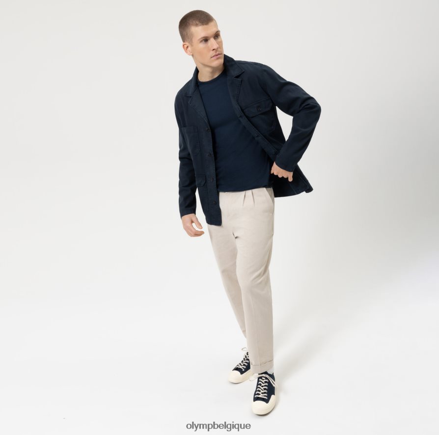 OLYMP FL8P6V1971 vêtements surchemise décontractée intelligente de niveau cinq, chemise décontractée, marine