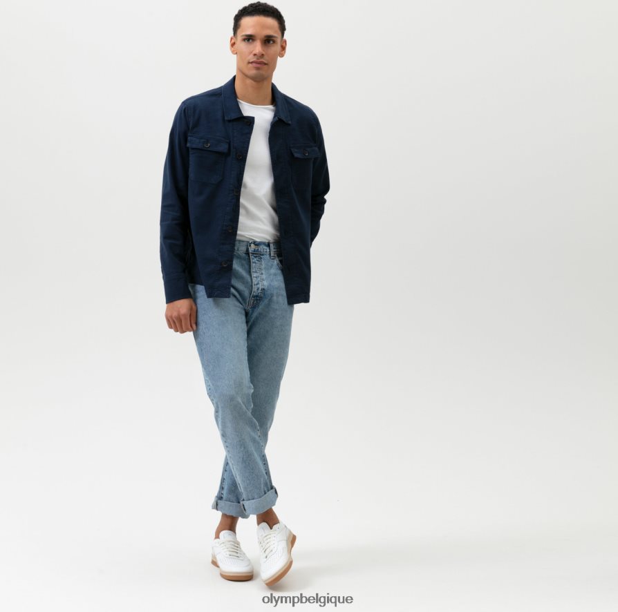 OLYMP FL8P6V1980 vêtements surchemise décontractée intelligente de niveau cinq, chemise décontractée, marine