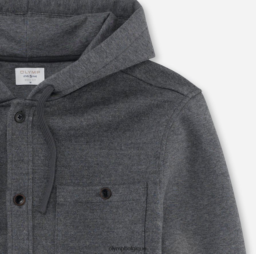 OLYMP FL8P6V1984 vêtements surchemise sweat niveau cinq, anthracite