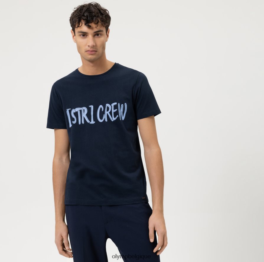 OLYMP FL8P6V1989 vêtements coupe body décontractée niveau cinq, t-shirt, marine