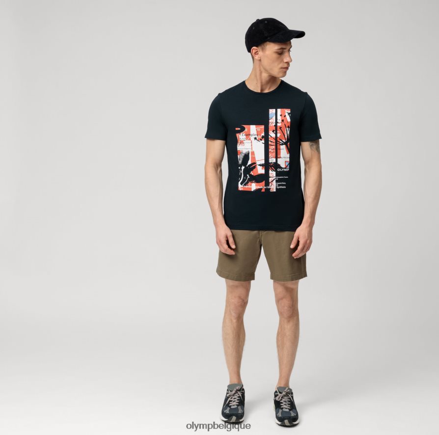 OLYMP FL8P6V1993 vêtements coupe body décontractée niveau cinq, t-shirt, marine