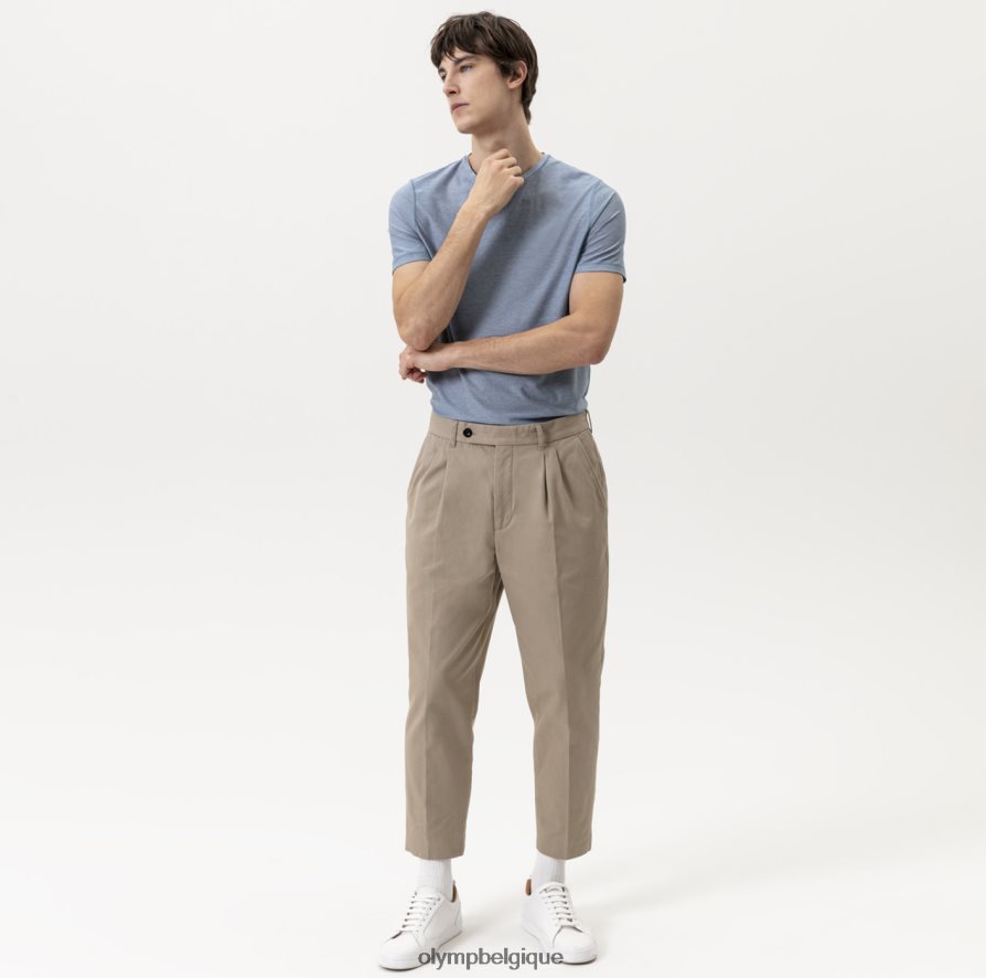 OLYMP FL8P6V2014 vêtements niveau cinq, coupe corporelle décontractée, t-shirt, bleu