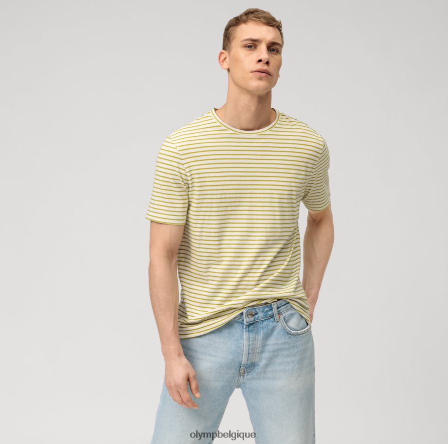 OLYMP FL8P6V2027 vêtements coupe moderne et décontractée, t-shirt, citron vert