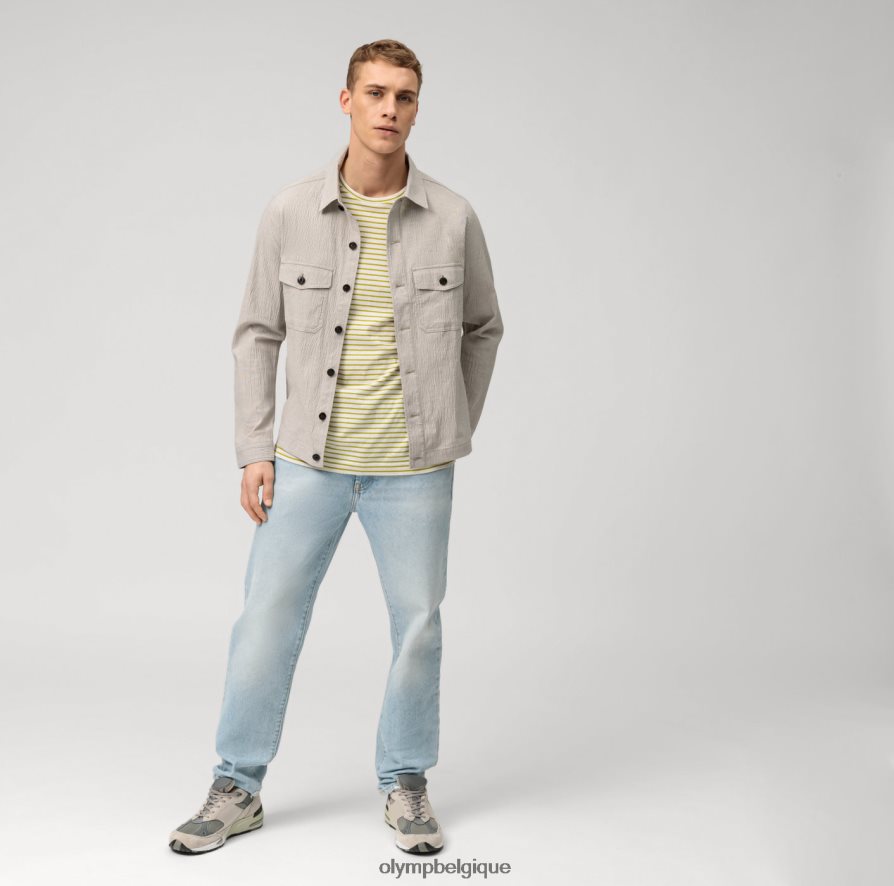 OLYMP FL8P6V2027 vêtements coupe moderne et décontractée, t-shirt, citron vert