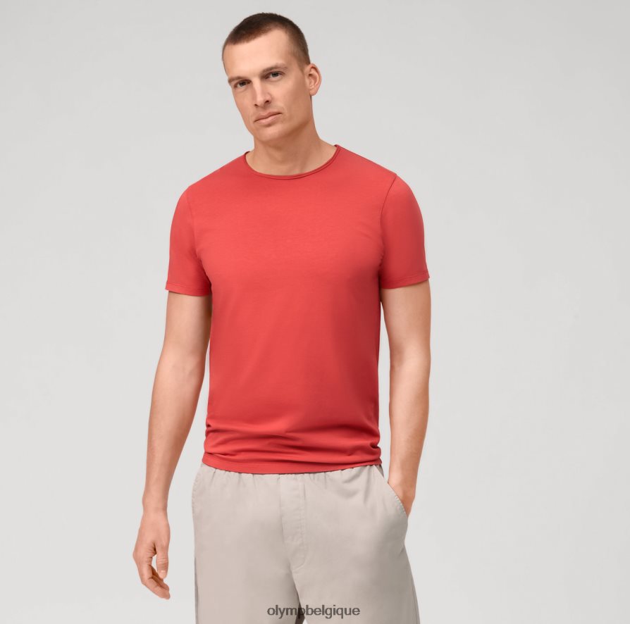 OLYMP FL8P6V2040 vêtements niveau cinq, body fit décontracté, t-shirt, rouge