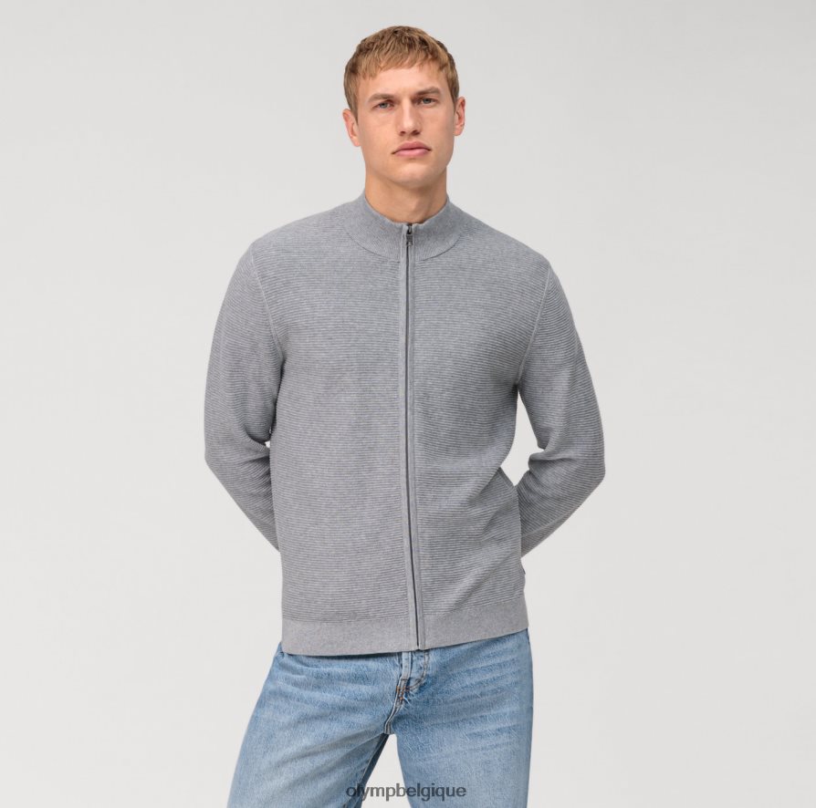 OLYMP FL8P6V1933 vêtements cardigan en tricot décontracté, gris