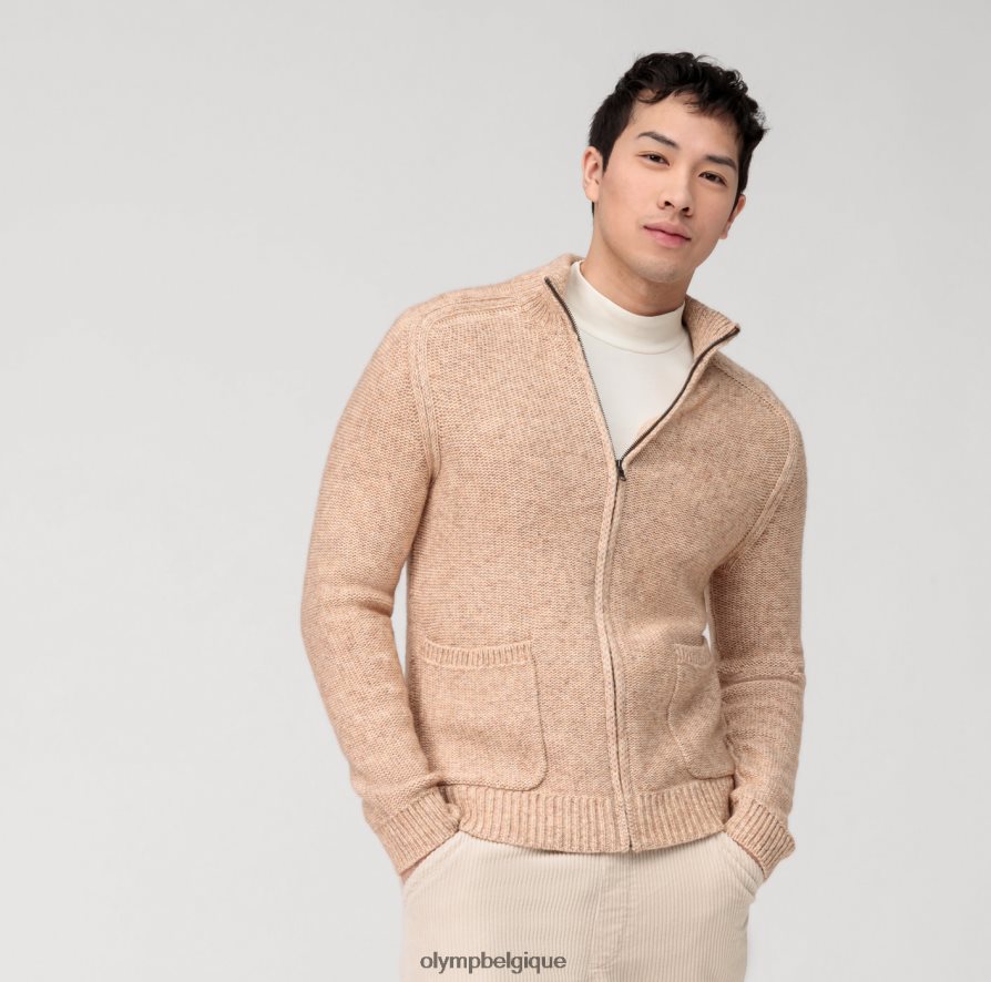 OLYMP FL8P6V1937 vêtements cardigan en tricot décontracté, beige