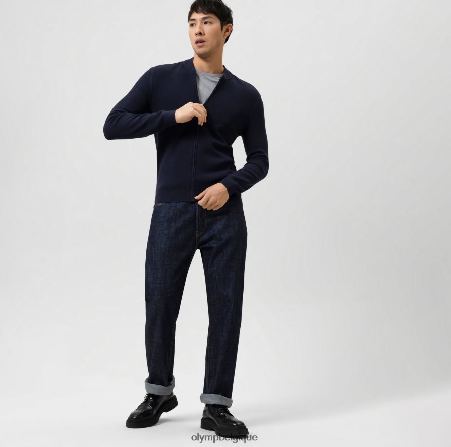 OLYMP FL8P6V1942 vêtements niveau cinq tricots body fit, cardigan, marine