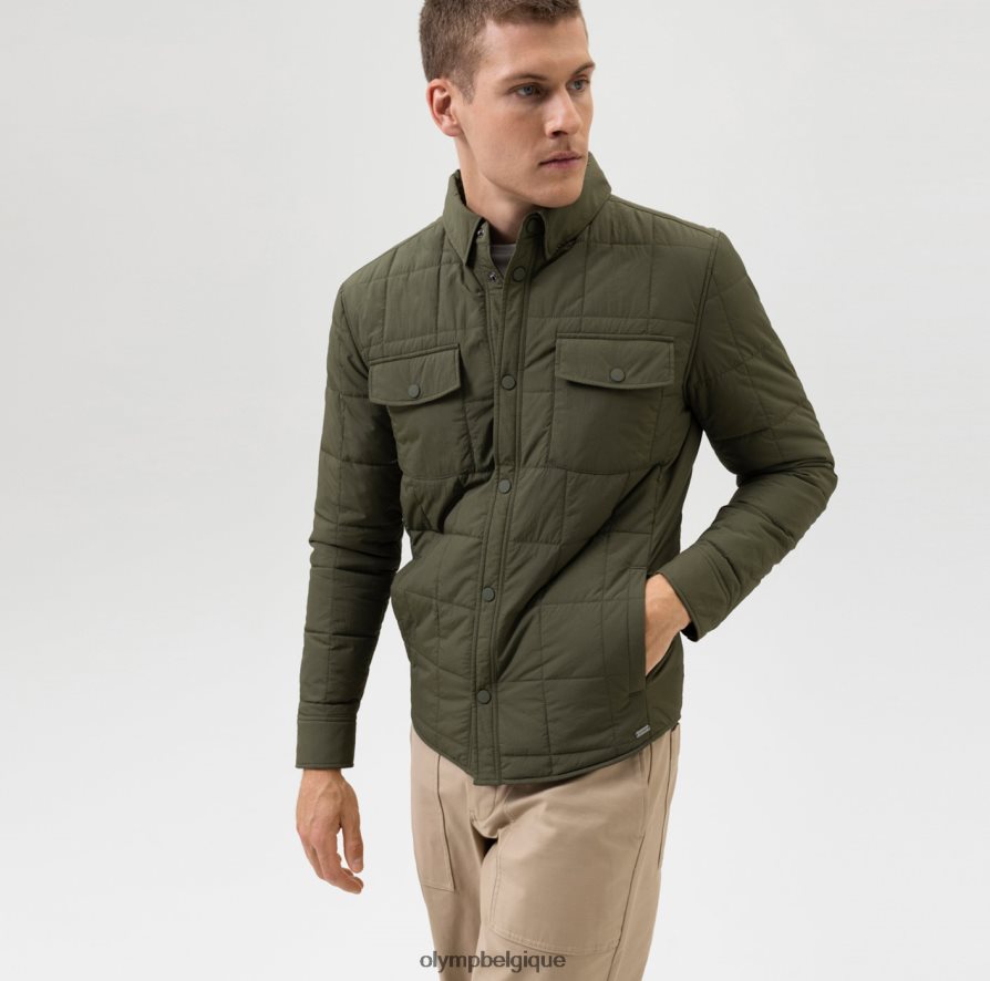 OLYMP FL8P6V2188 vêtements sweat modern fit, veste, olive